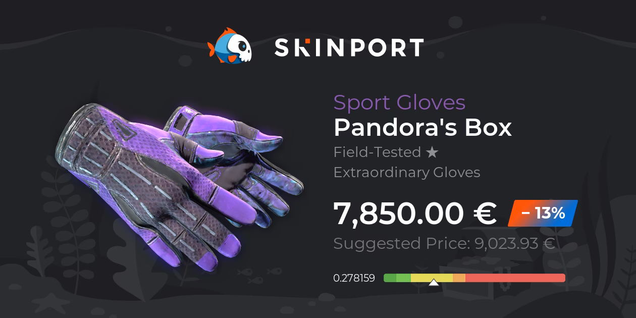 What is the cheapest CS2 sport gloves Pandora's Box?