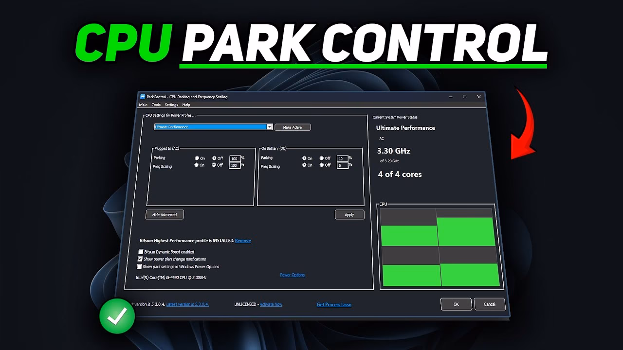 ¿Cómo optimizar el rendimiento del equipo con parkcontrol?