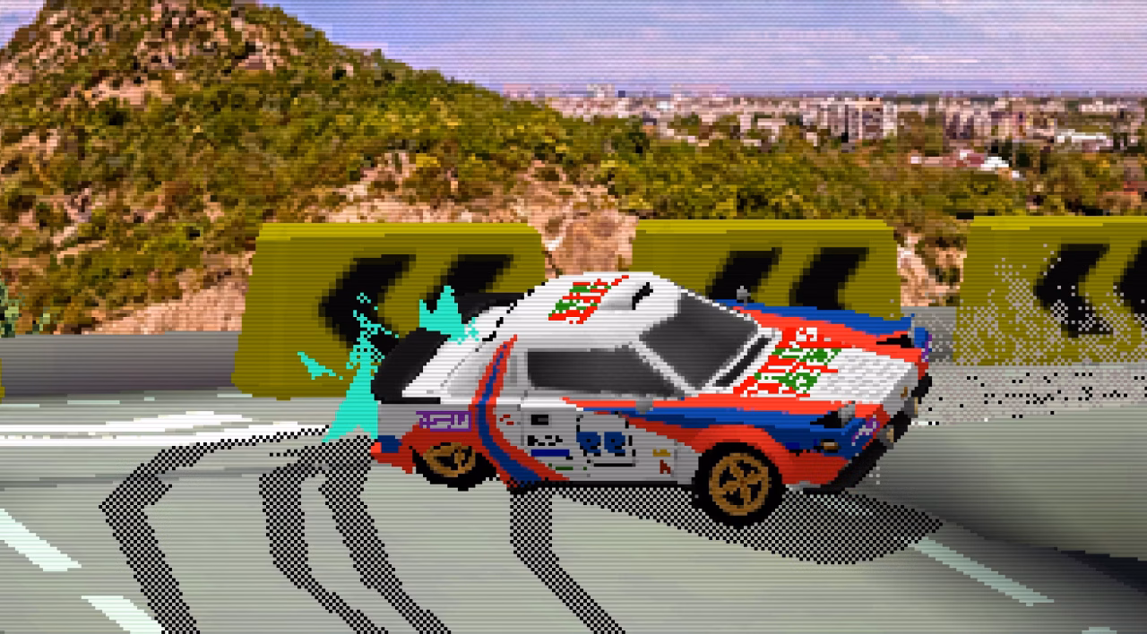Is parking garage rally circuit a '90s racing game?