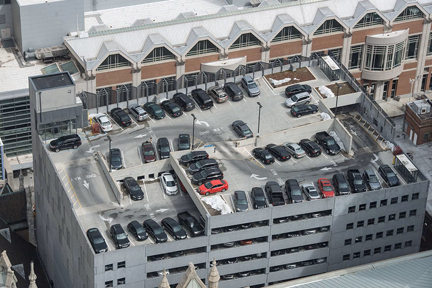 What types of parking systems can be used in a multi-storey car park?