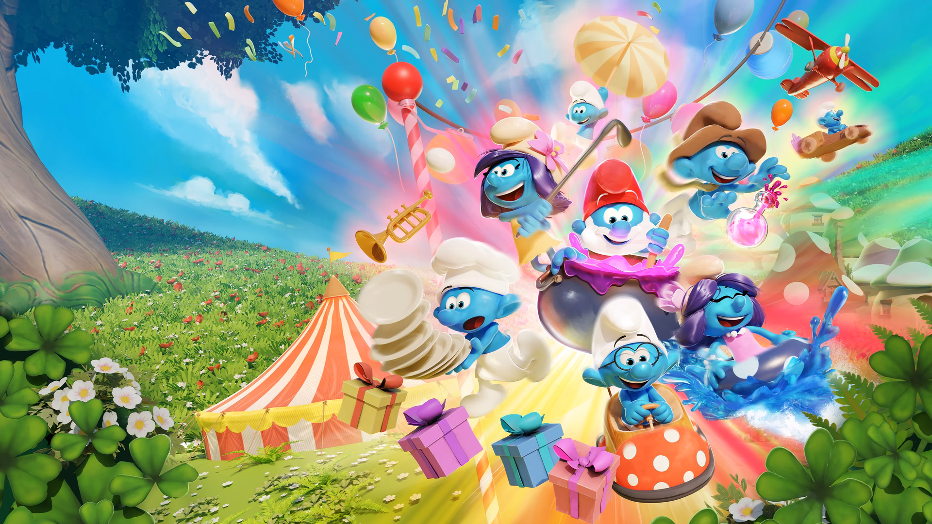 Are there any free printables for a Smurfs party?