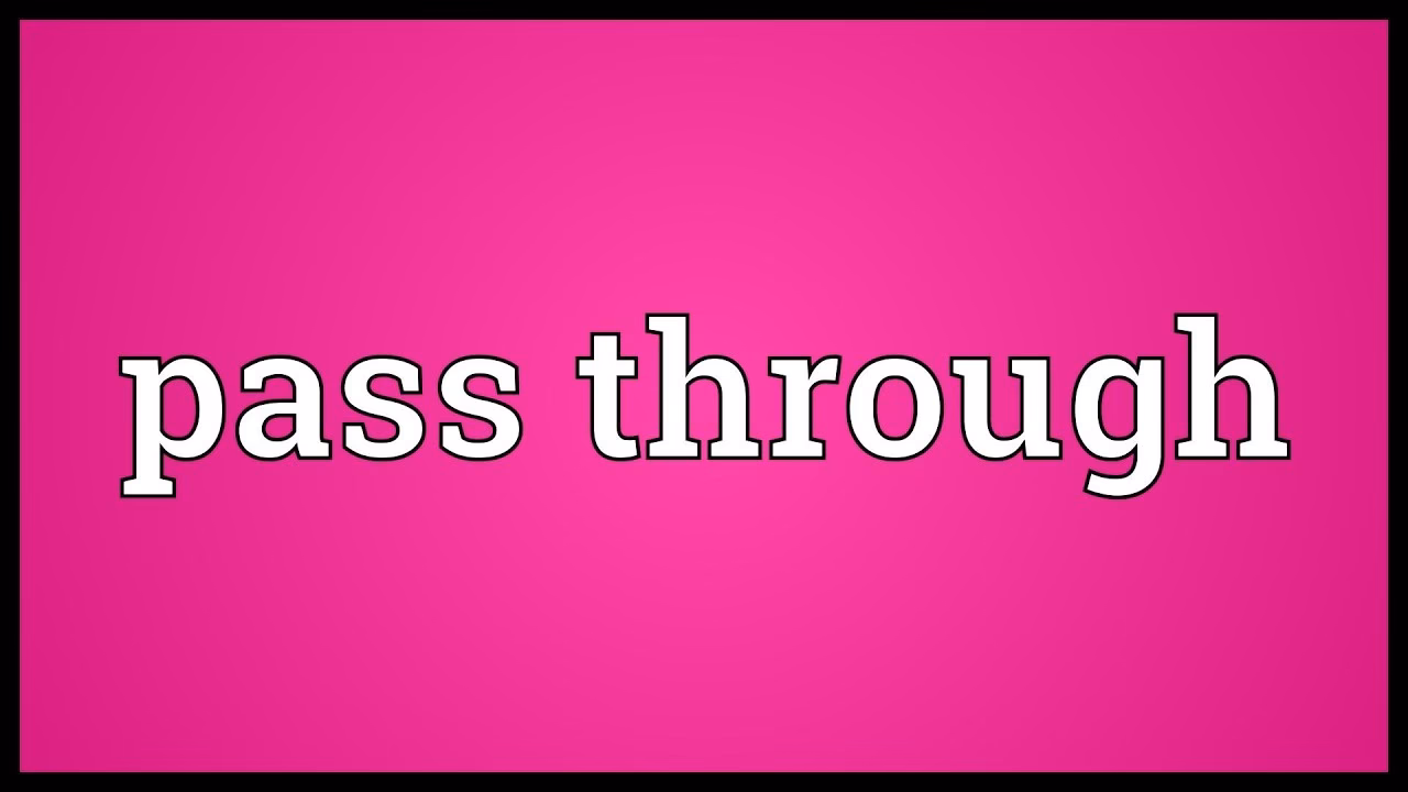 What does passing a hand through mean?