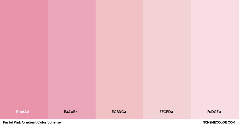 What color is opposite to pastel pink (dea5a4)?