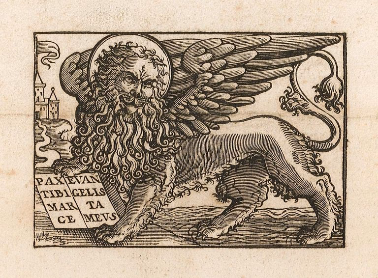 What does “PAX TIBI MARCE” mean?