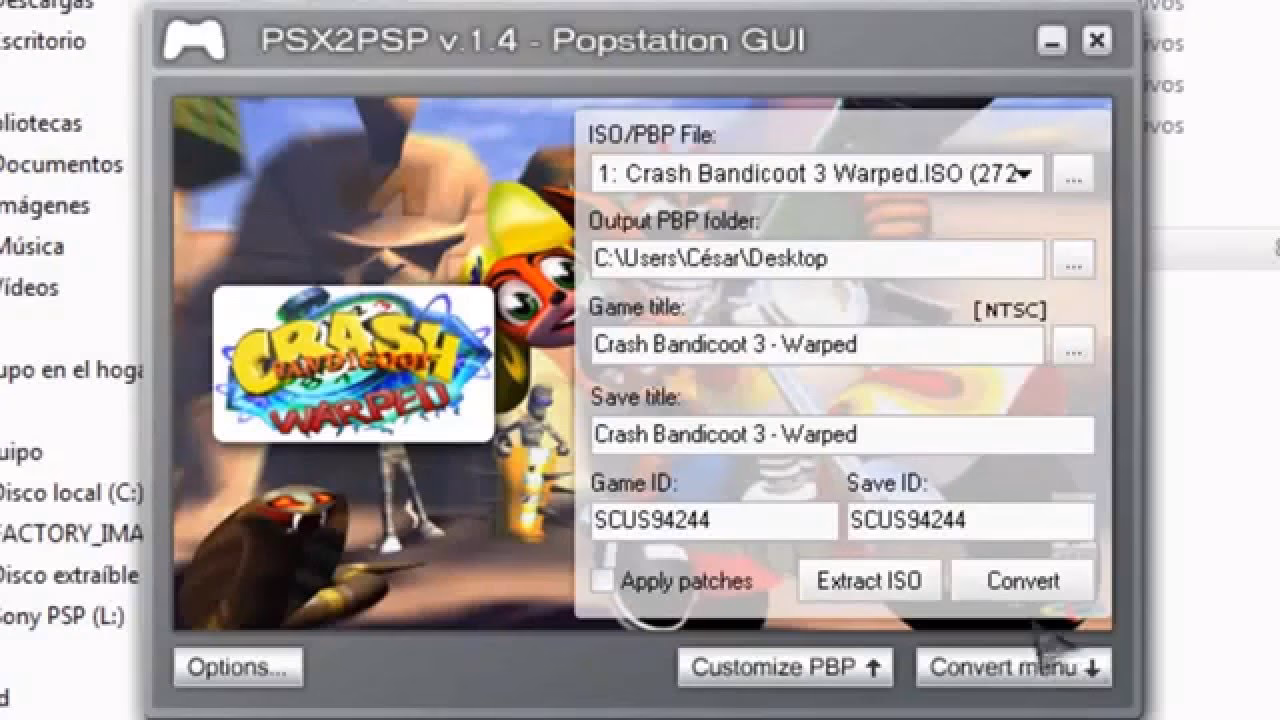 How do I change the icon & background image of pboot PBP?