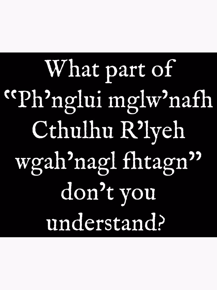 What is the full prayer of worship for Cthulhu?
