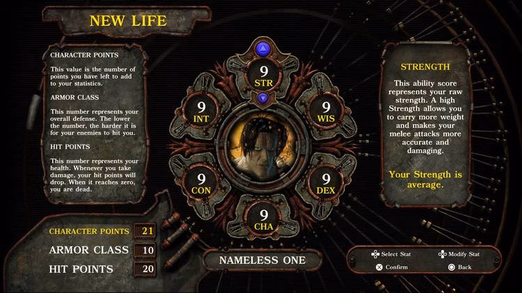 What is a character class in Planescape Torment?