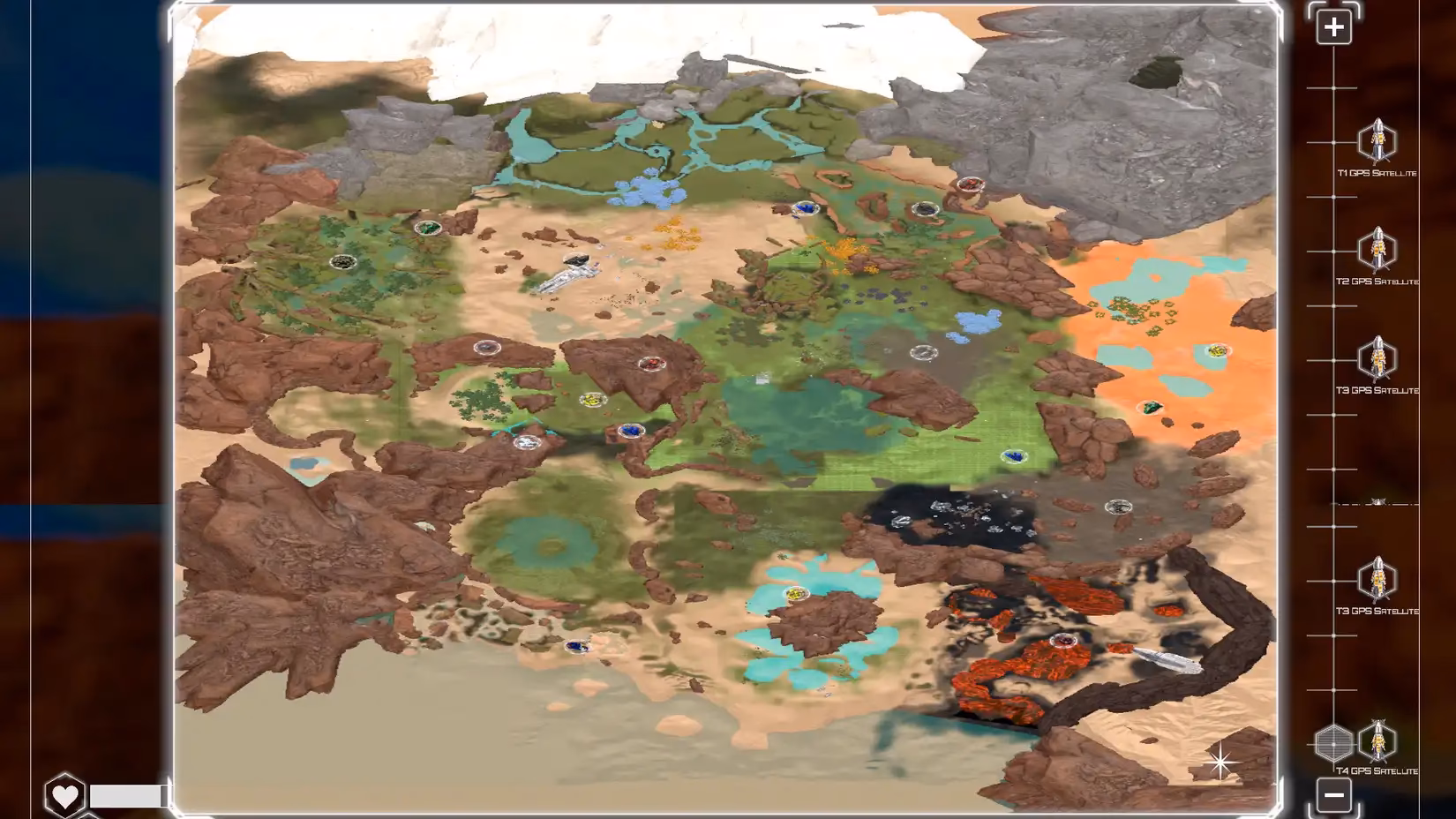 Does the planet Crafter have an interactive map?