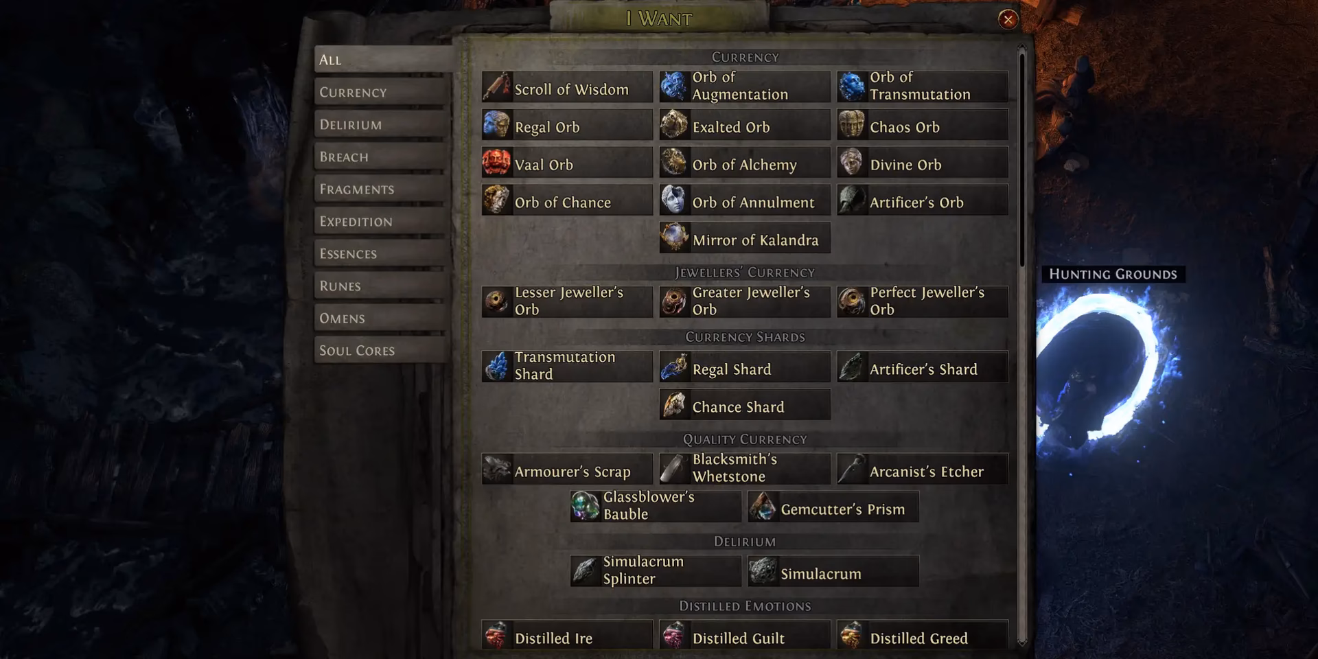Where can I buy Poe currency & orbs?