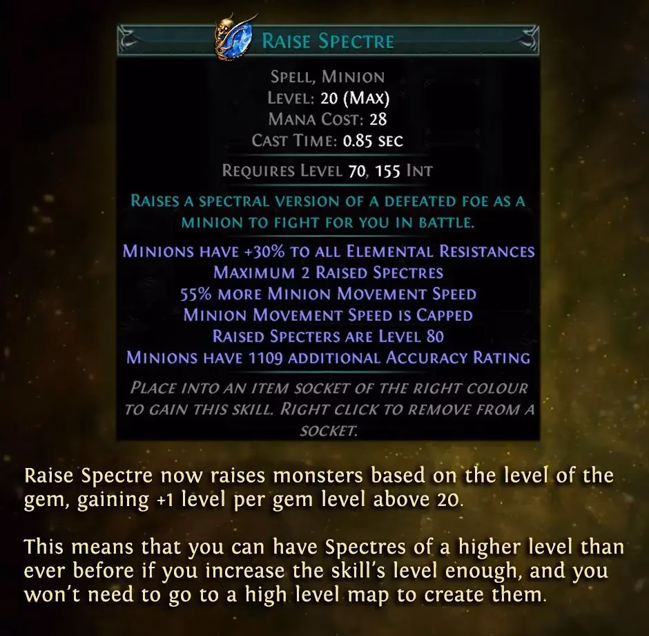 How difficult are Spectres in path of exile?