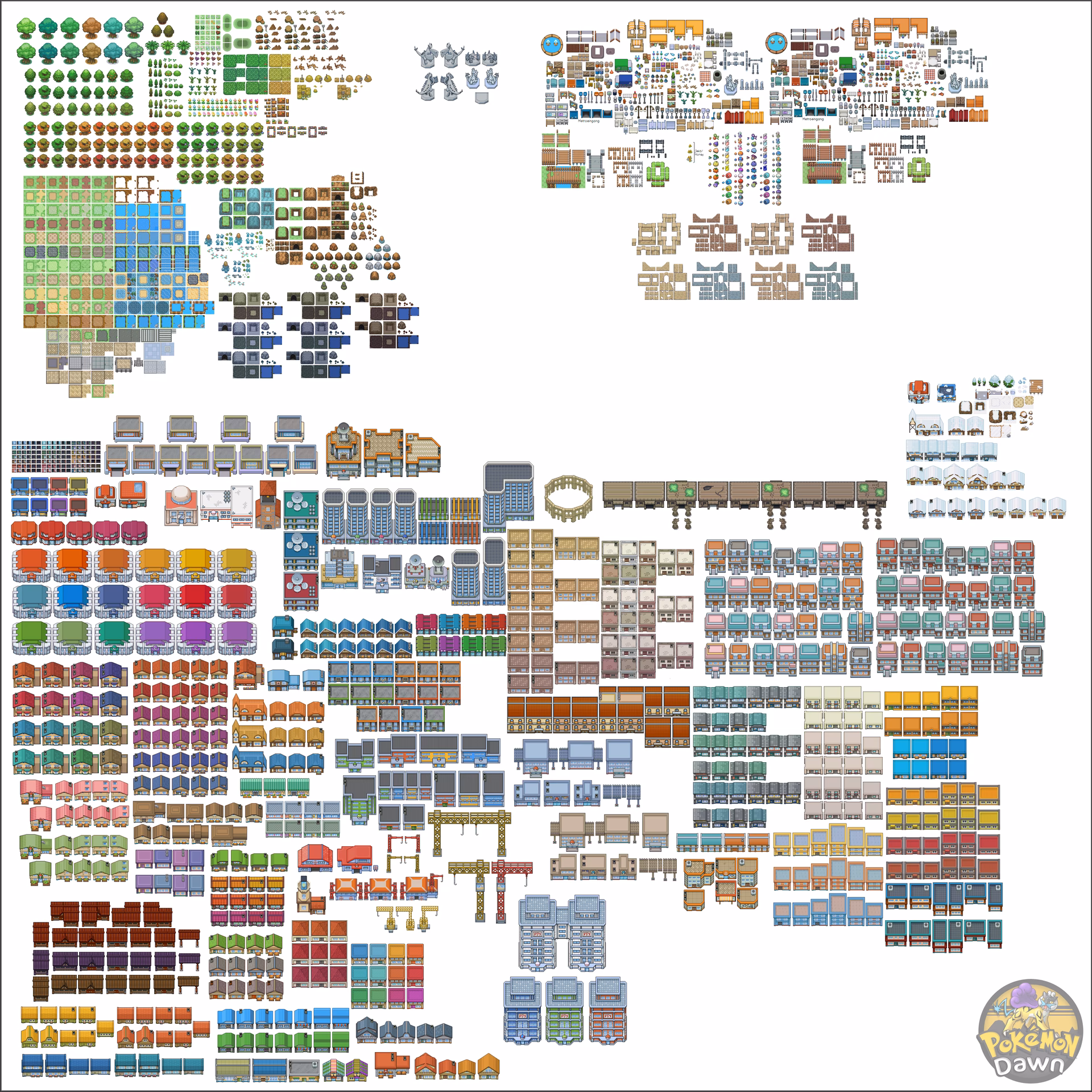 Where can I find Pokemon & tileset assets?