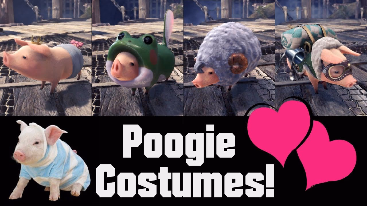 What are Poogie outfits in Monster Hunter World?