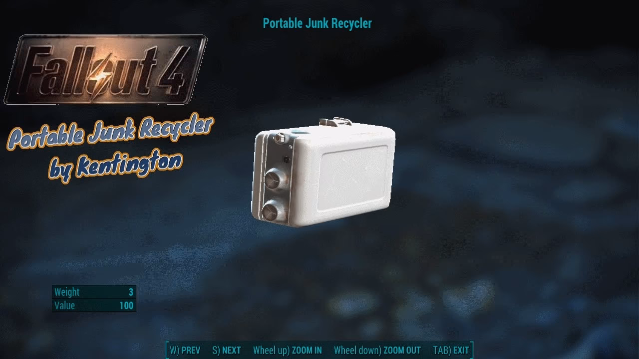 Is there a 'portable junk recycler Mk 2' mod for Fallout 4?