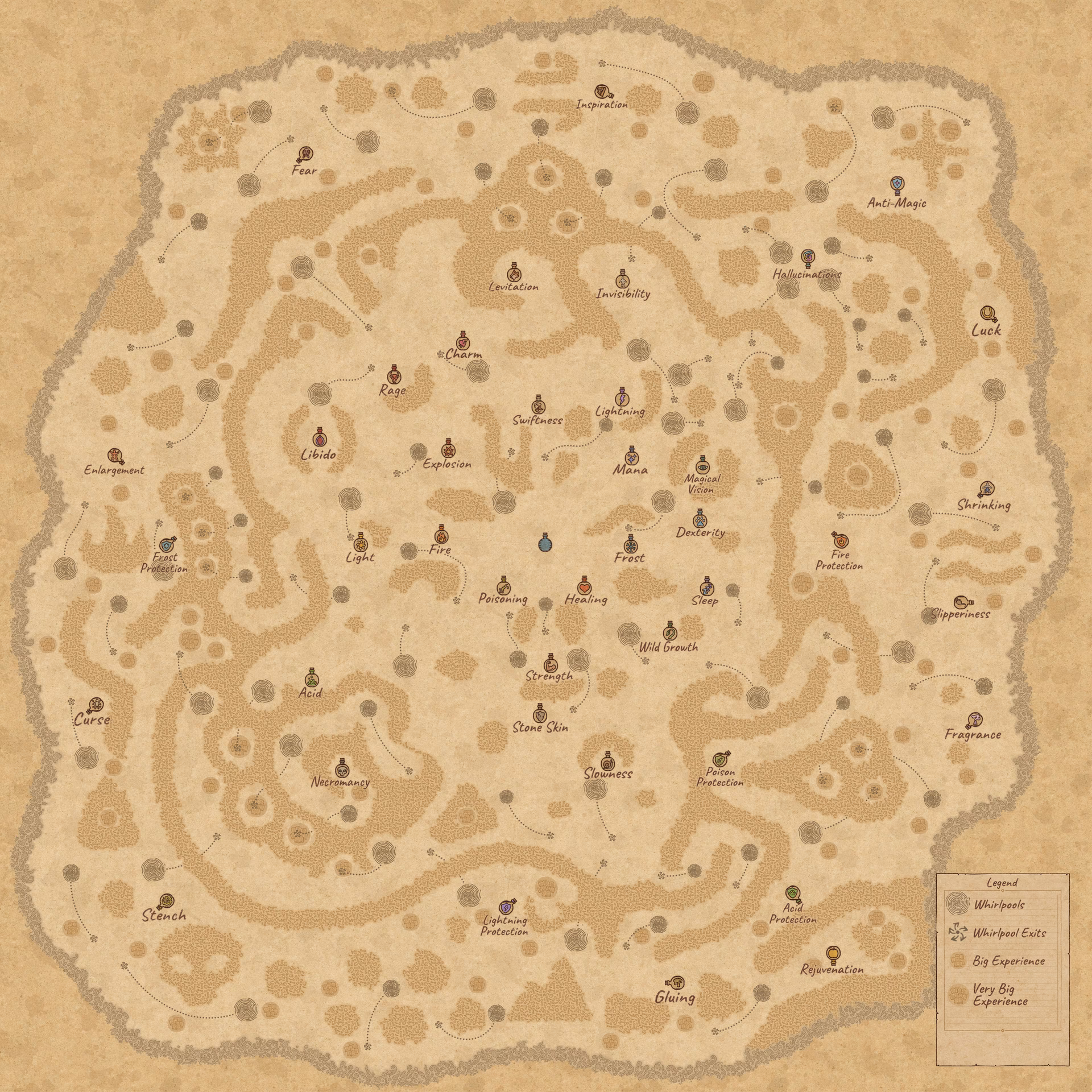 How do you make a map in potion craft?