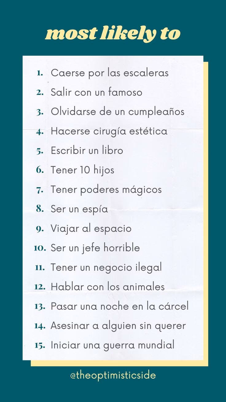 ¿Qué son las preguntas Quién es más probable que?