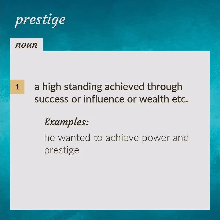 What is a prestige car?