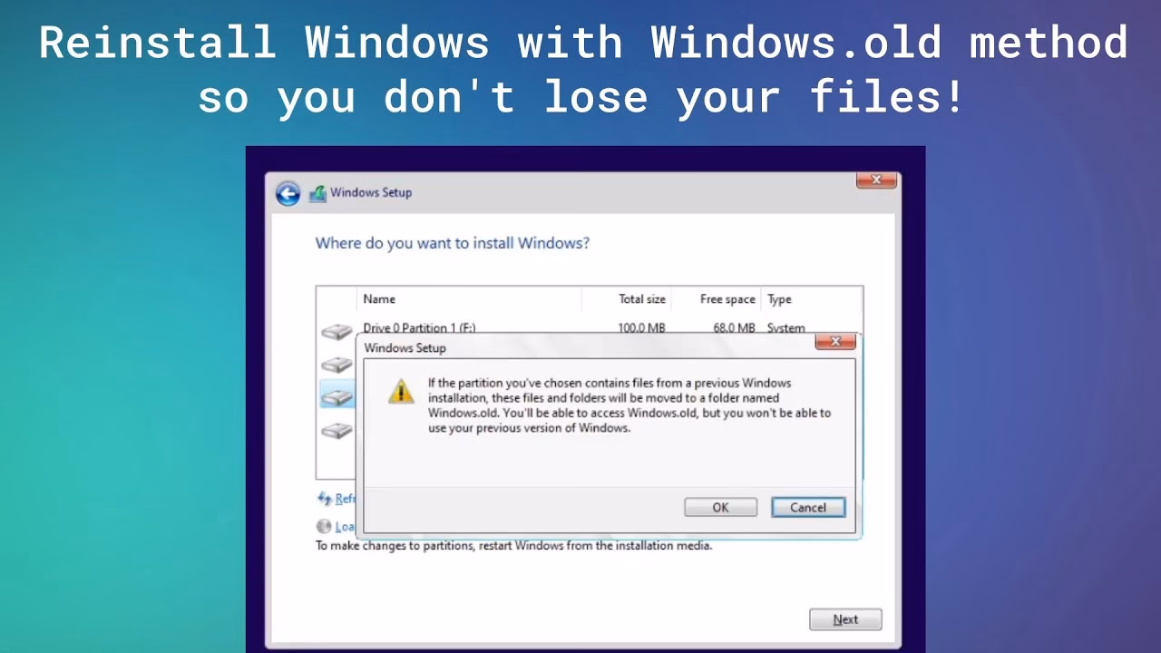 How to delete old Windows XP installation files?