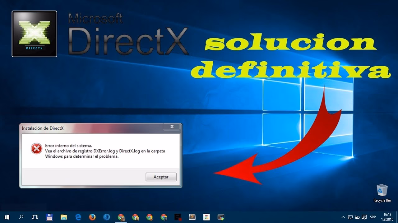 ¿Por qué no puedo instalar archivos en DirectX?