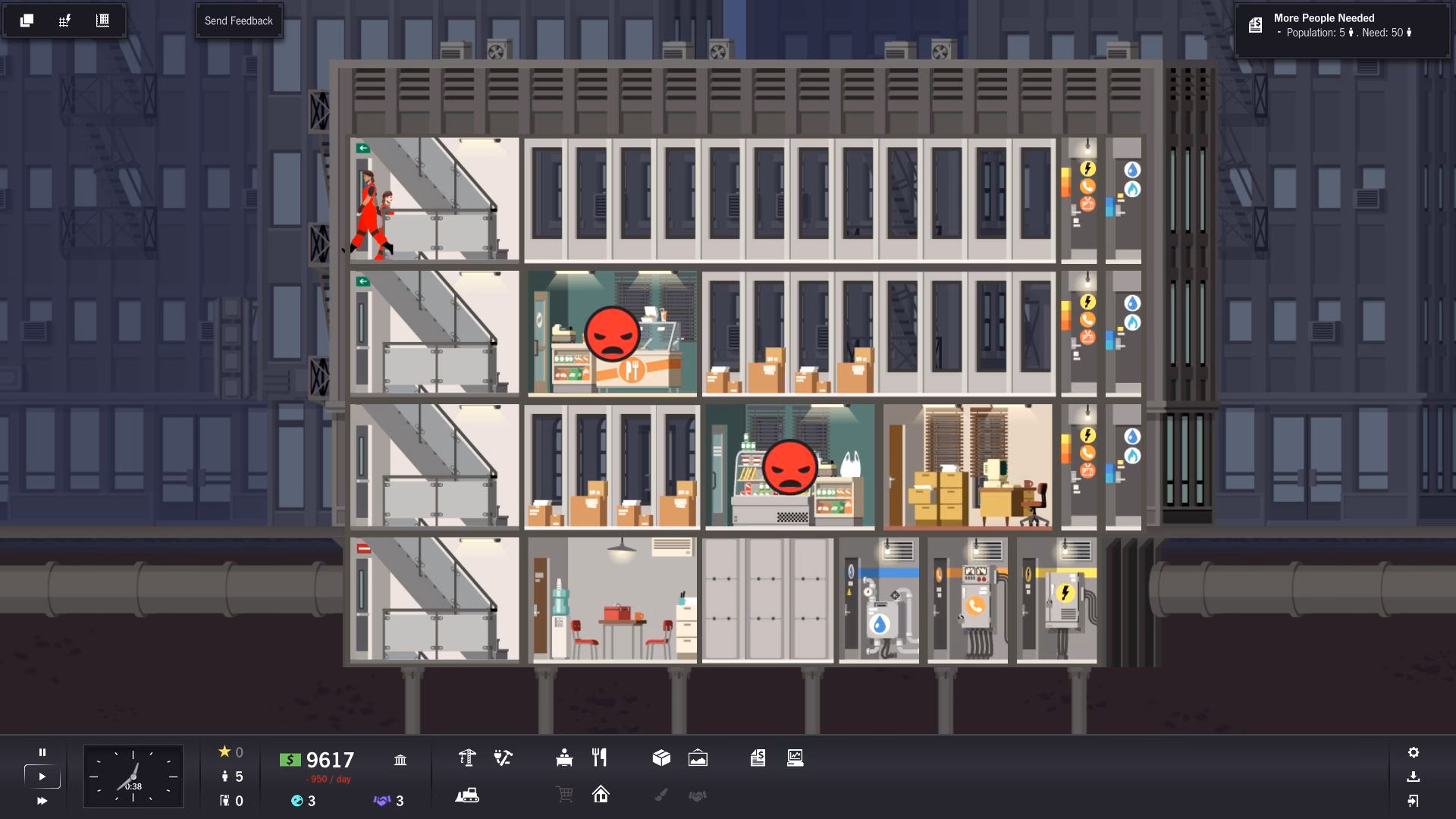 What is building infrastructure in Project Highrise?