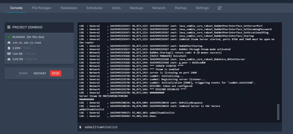 What commands do I need to run Project Zomboid?