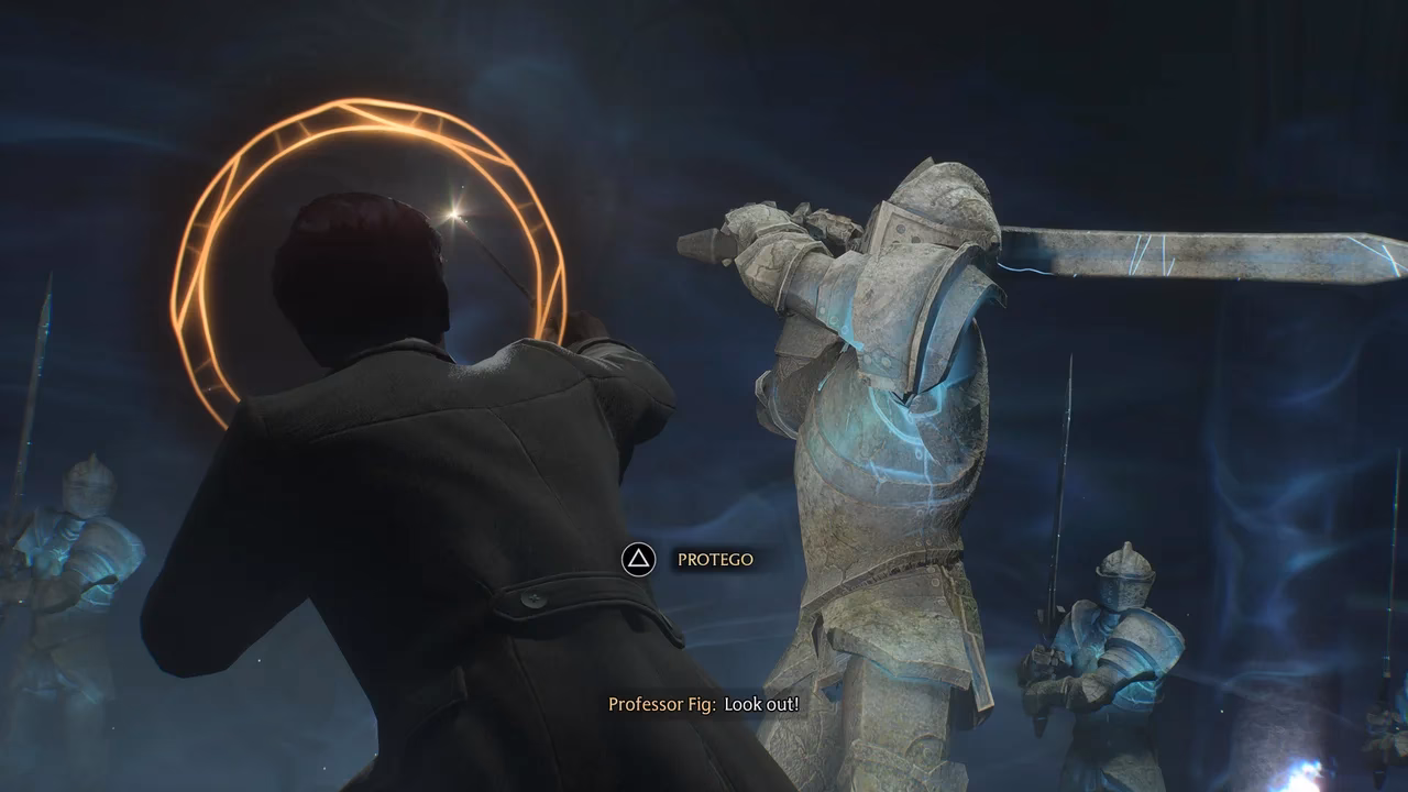 How does Protego work in Hogwarts legacy?