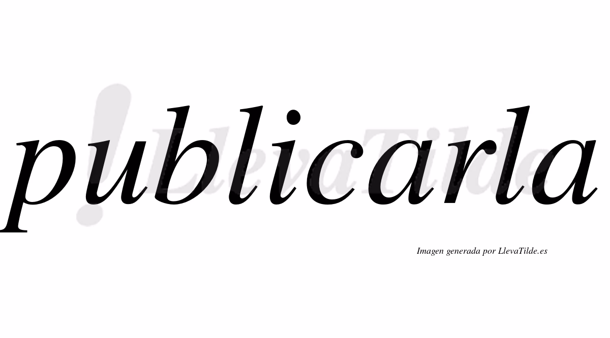 ¿Cuál es la conjugación del verbo publicar?