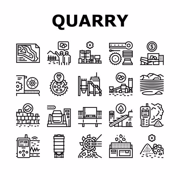 How many quarry vector icons are there?