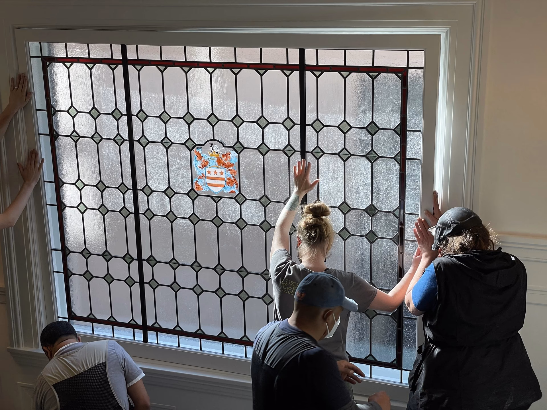 What are stained glass windows?