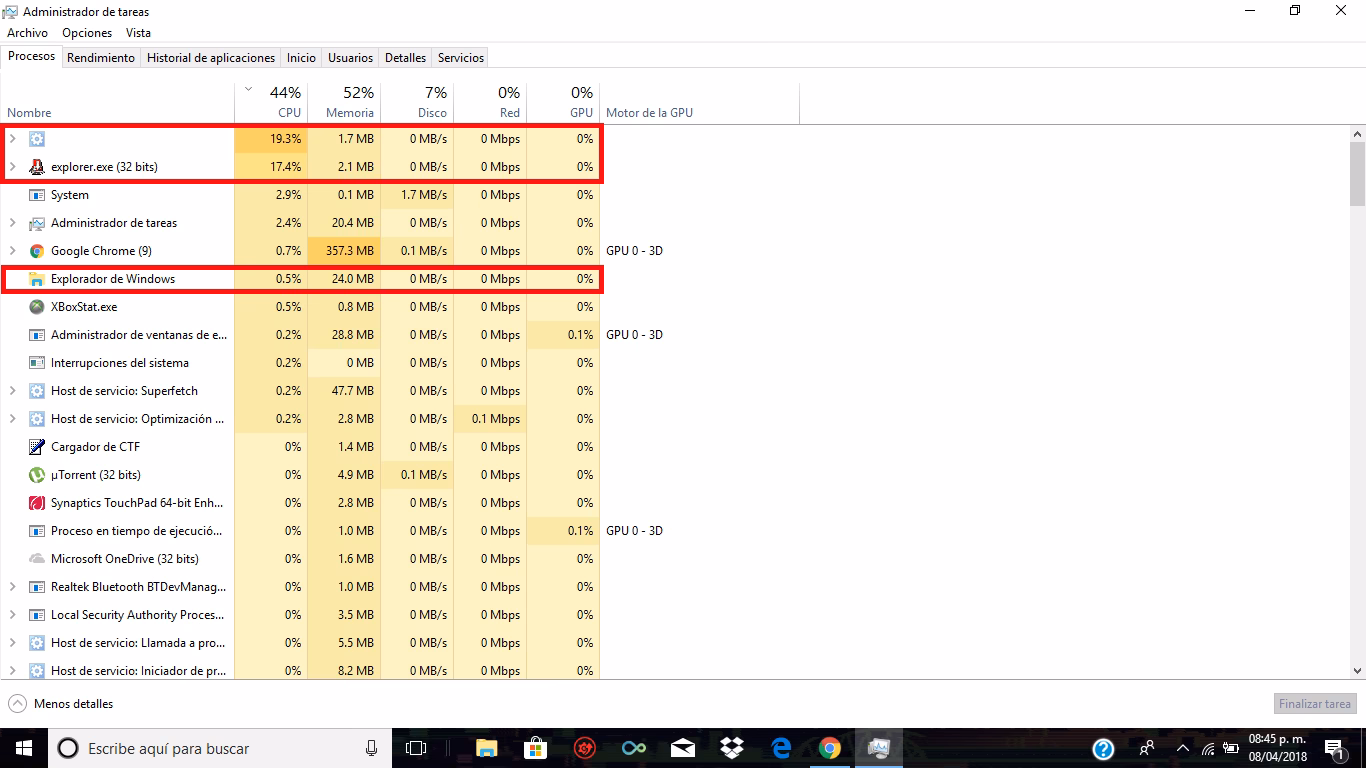 ¿Qué puede causar errores al cerrar explorer.exe?