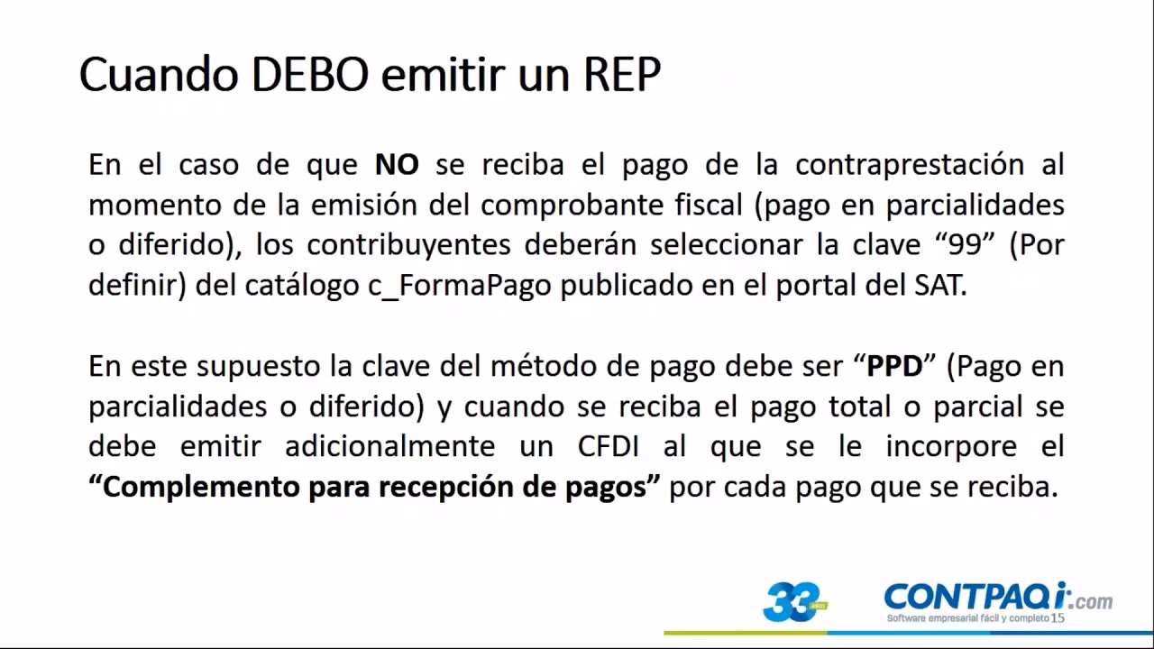 ¿Qué pasa si no se emite el Rep?
