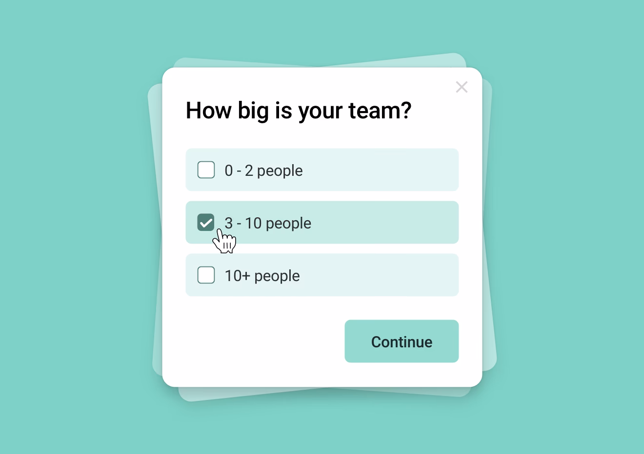 When does a career question pop up?