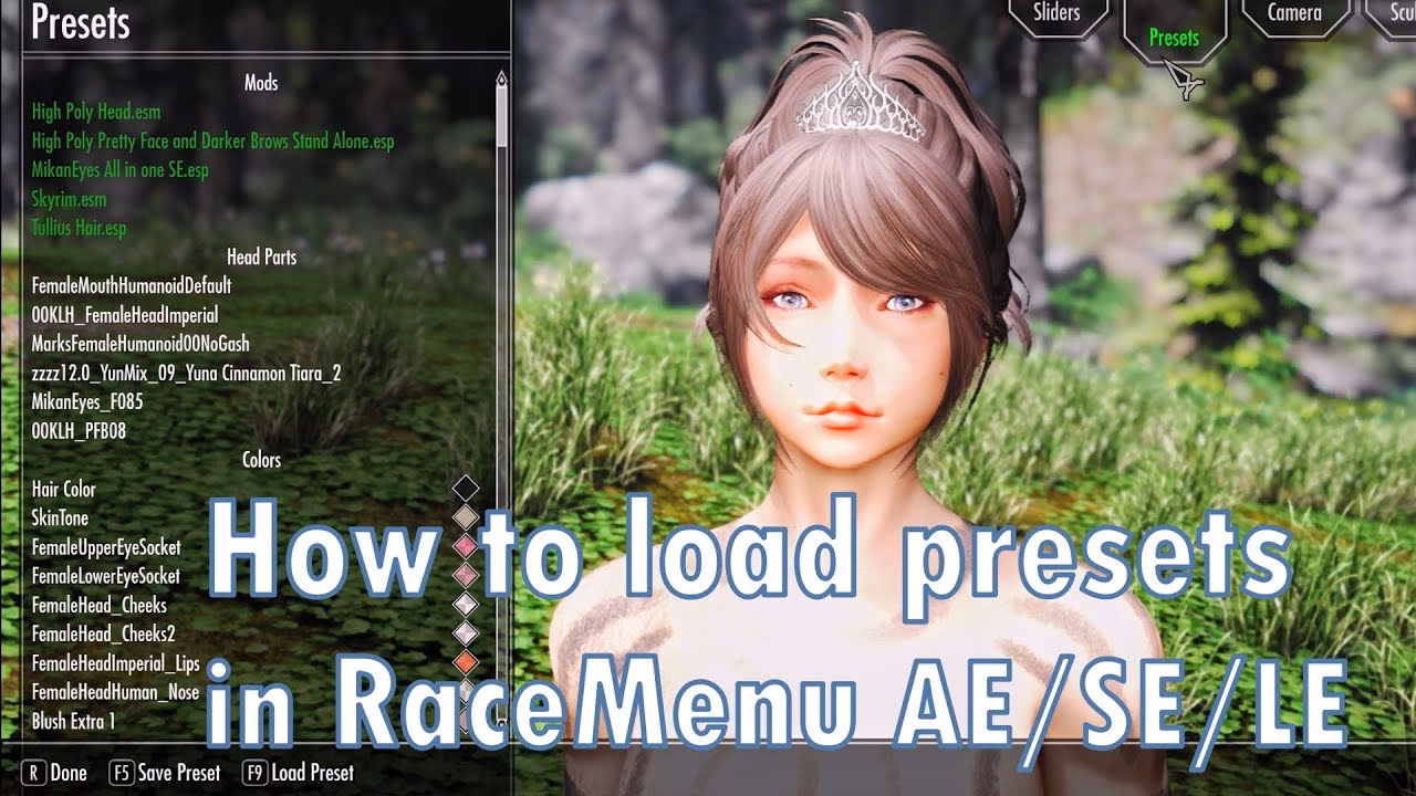 How many female racemenu presets are there?