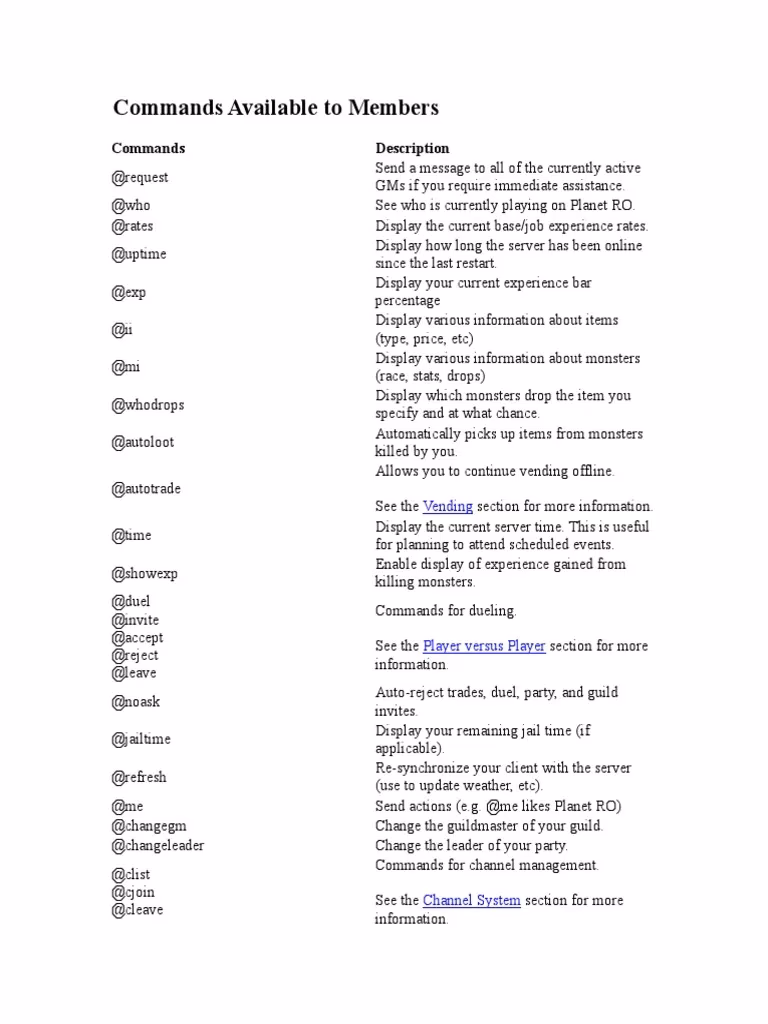 What are slash commands in Ragnarok Online?