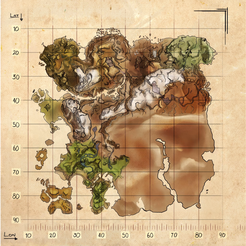 Where are the resource nodes located on Ragnarok?