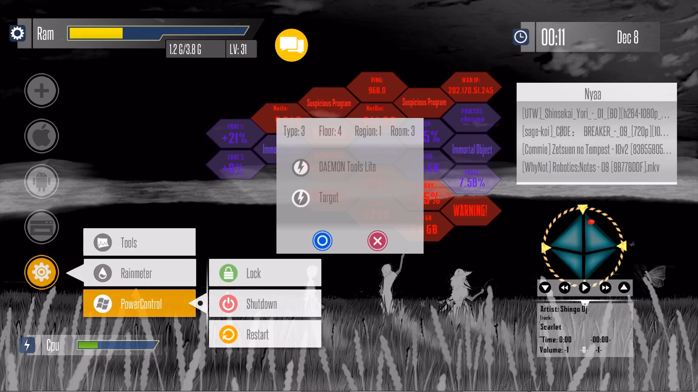What is Sao Rainmeter skin?