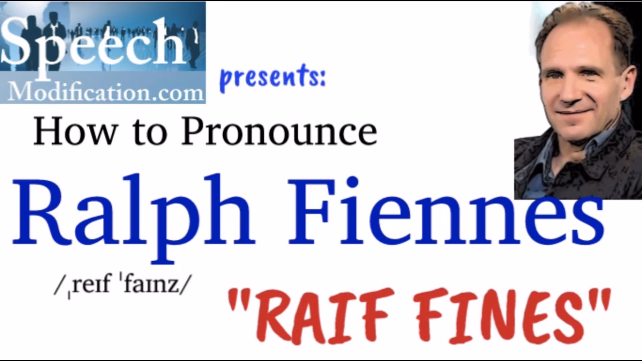 Why is Ralph Fiennes pronounced like 'Ray Fines'?