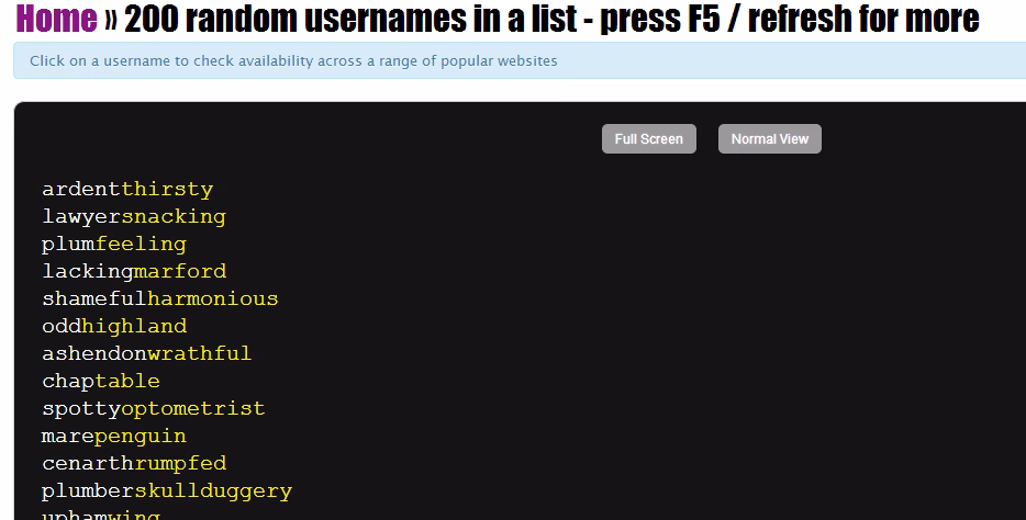 How do I create a random username?