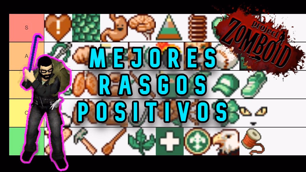 ¿Cuáles son los mejores rasgos iniciales positivos para Project zomboid?