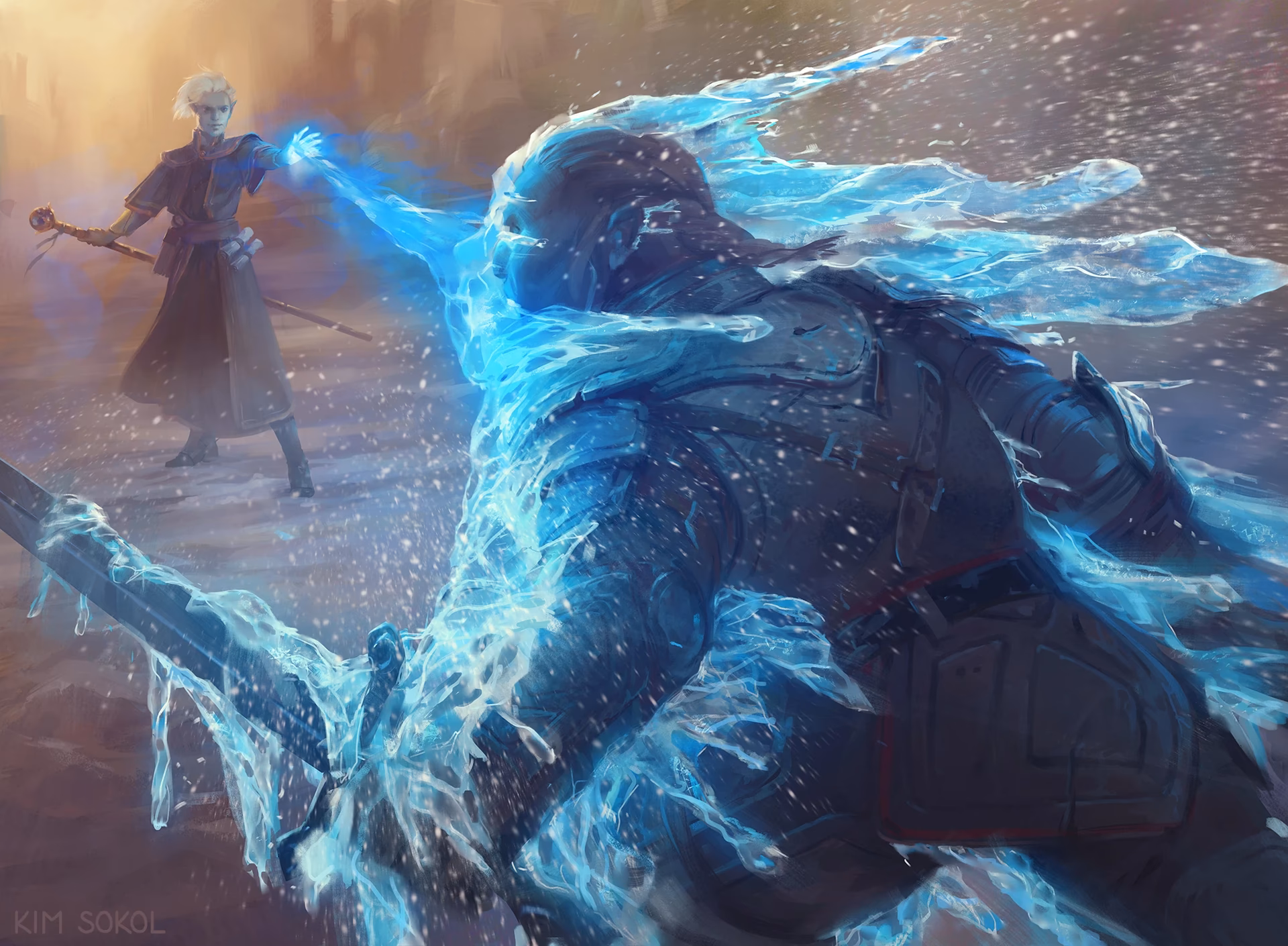 How do you use a ray of freezing air and ice?