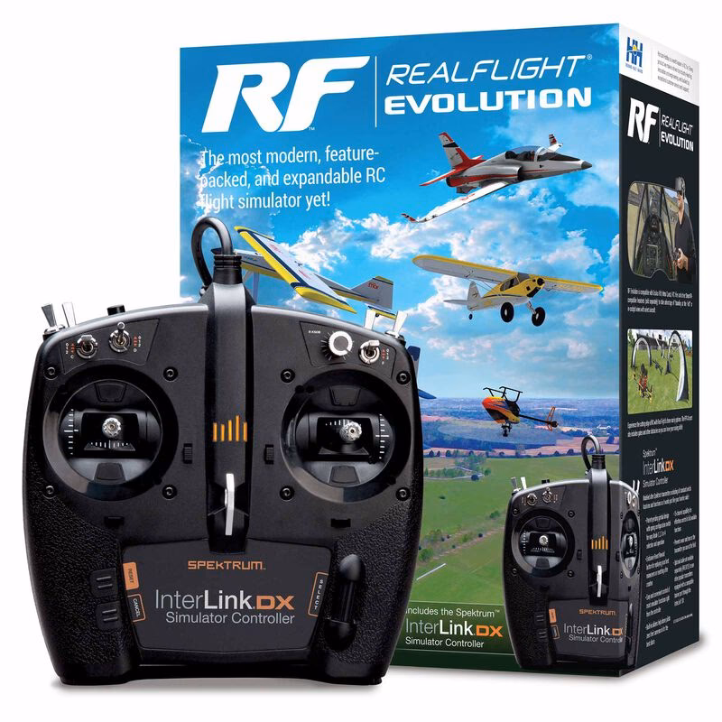 How do I use my Spektrum radio with the RealFlight simulator?
