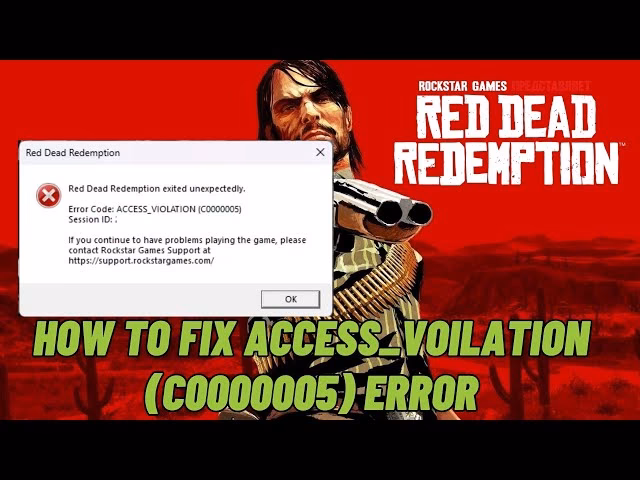 What does c0000005 mean in Red Dead Redemption?