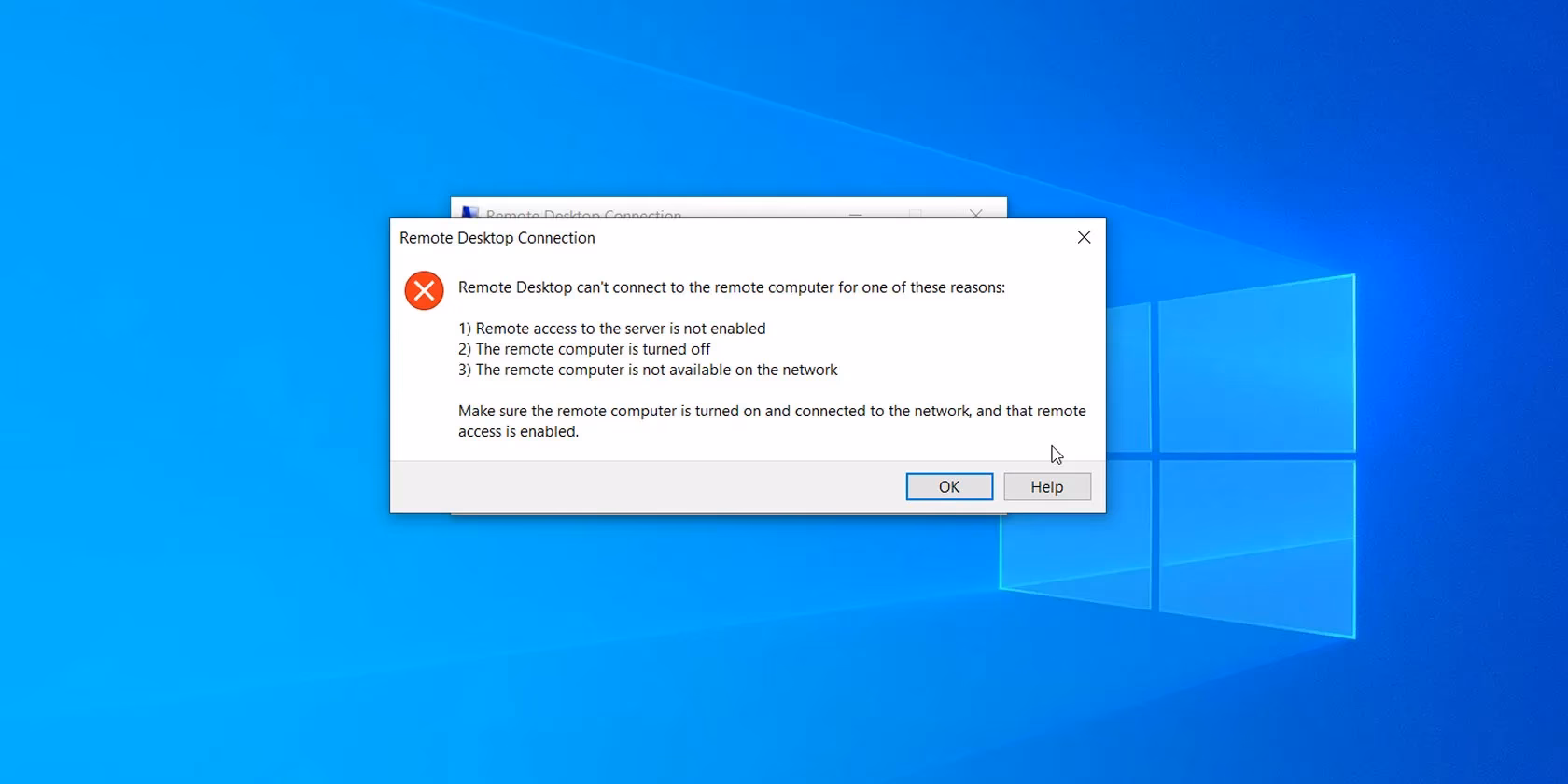 Why is my Remote Desktop Connection not working?