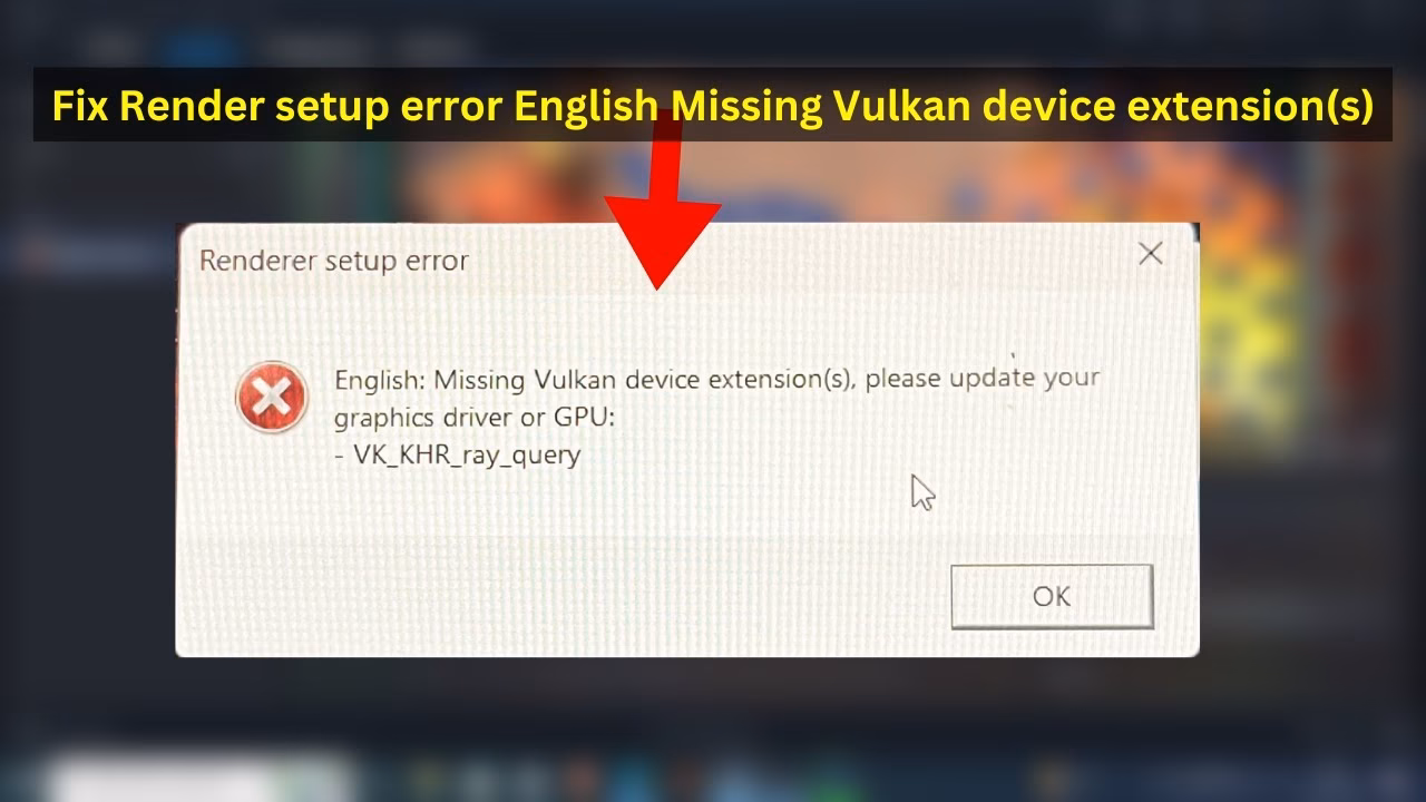 Why do I get a renderer setup error?