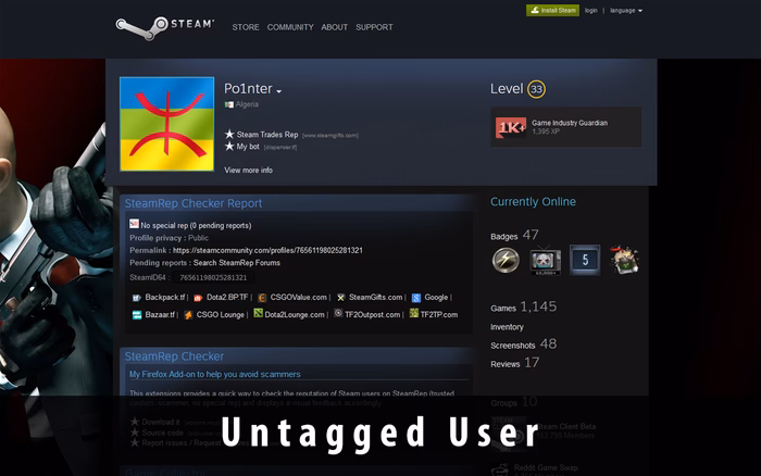 Why did some people write +Rep under my Steam profile?