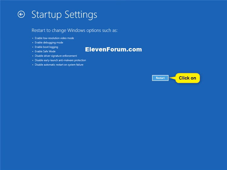 How to reboot a computer into Advanced Startup Windows 10?