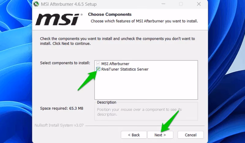 What monitoring tools does RivaTuner use?