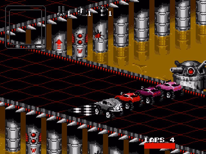 ¿Qué ofrece Rock n' Roll Racing en Sega Genesis?