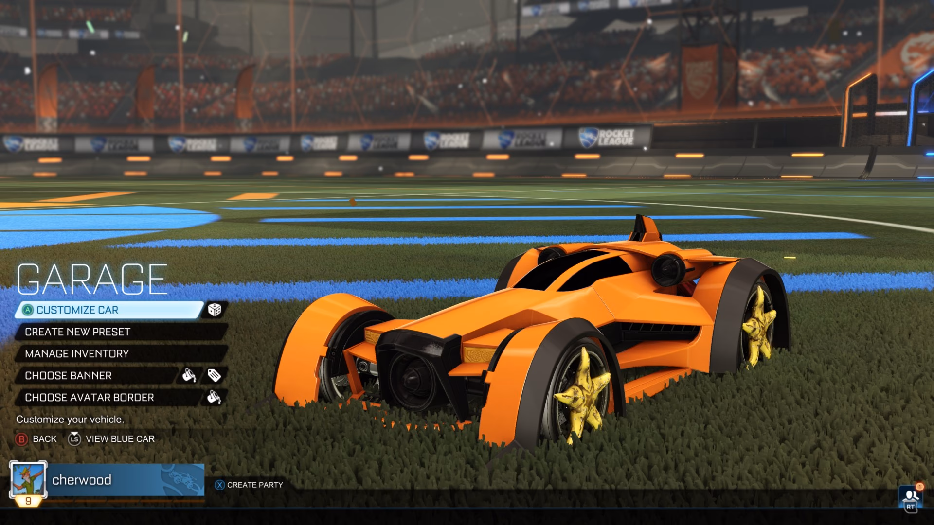 How does RL garage work in Rocket League?
