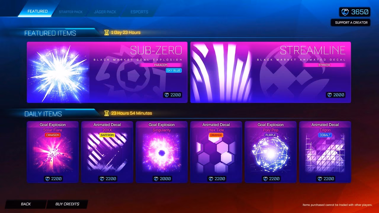 Where can I find Rocket League prices in credits (keys)?