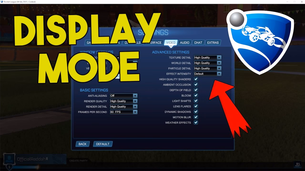 How do I get better fps in Rocket League?